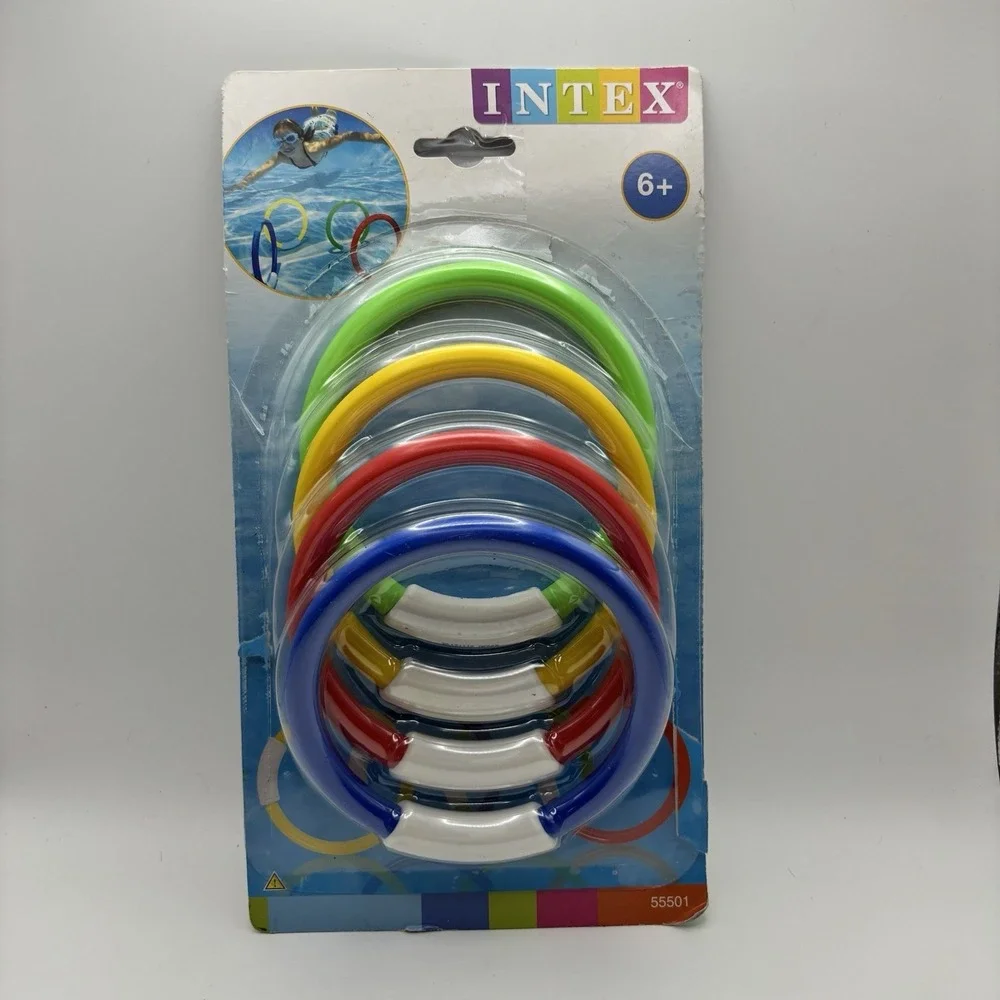 4pcs Underwater Diving Toys – Colorful Sinking Pool Game Set for Kids -‎ NEW